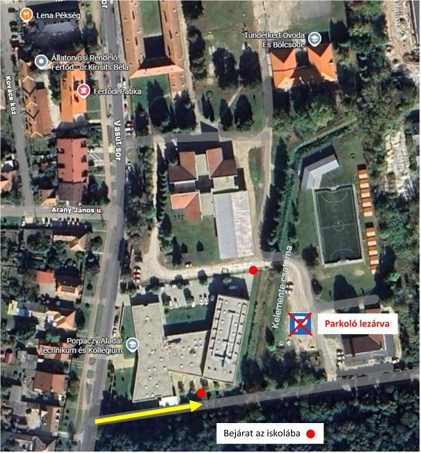 Az iskola megközelítése 2026.03.10-től